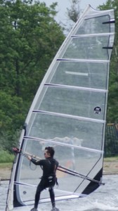 Windsurf Freeride/Raceboard Zeil North R-Type 9.5 uit 2005
