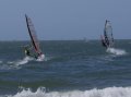 Samen met Menno naar buiten varen, en Menno is al weg. Even omkijken voor de foto!<br />Ik met CAT en MX&nbsp;Race 7.5