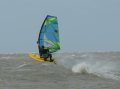 Martijn een van de eerste keren het water op met zijn Super Freak 4.2. Vliegen!<br />Op mijn ouwe JP&nbsp;Wave 255