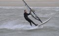 Rob op de rem bij de het strand.