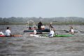 Wachten op de start van een heat tijdens het NK, Handig al dat ondiepe water op Lauwersmeer.