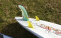 Vinnen voor vandaag, voor onder de JP Single Thruster Pro 75: MFC K2 22cm met K4 Shark 7cm