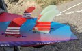Foto van de vinnen die ik vandaag heb gebruikt onder de Fanatic Grip 93: MFC QS 300 met TF 11cm fronts.