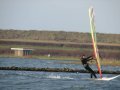 Wind helemaal weg, dus vol downwind/clew first terug de baai in en op weg naar de warme douche.