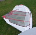 Foto van mijn North Sails Warp F2010 8.0, net nadat ik er voor het eerst mee had gevaren.